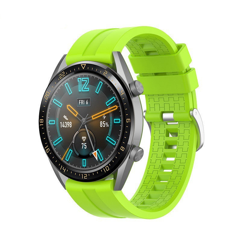 Watch Steel Buckle Silicone Strap