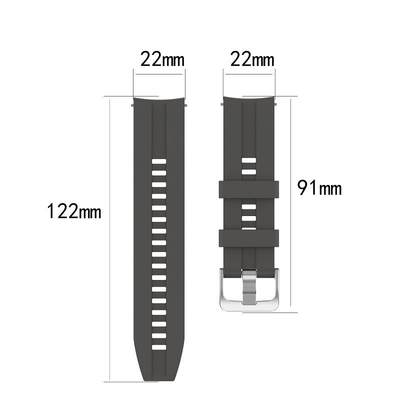 Watch Steel Buckle Silicone Strap