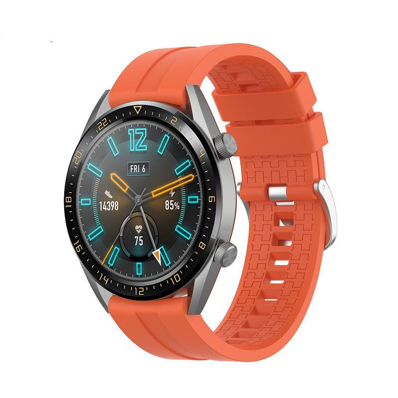 Watch Steel Buckle Silicone Strap