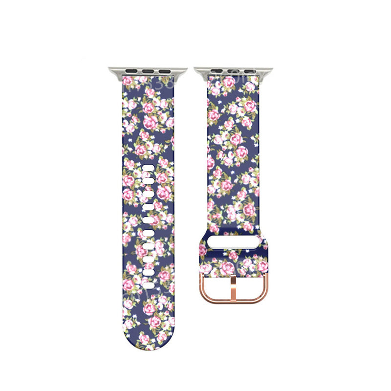 Apple Printed Silicone Strap