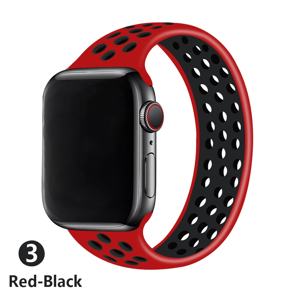 FDK Watch bands Solo Loop for Apple Watch 44mm 40mm 45mm 41mm 38mm 42mm 49mm Elastic Silicone bracelet iWatch Series 8 Ultra 3 SE 6 7 Strap