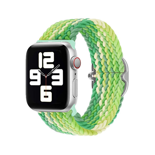 Nylon Braided Solo Loop Strap Compatible with Apple Watch Series 10/ 9/ 8/ 7/ 6/ 5/ 4/ 3/ 2/ 1/ SE Ultra  Sport Elastics Wristband for iWatch