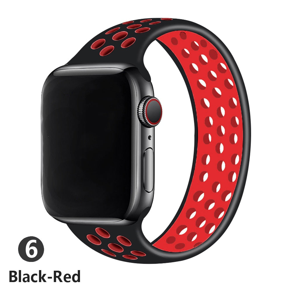 FDK Watch bands Solo Loop for Apple Watch 44mm 40mm 45mm 41mm 38mm 42mm 49mm Elastic Silicone bracelet iWatch Series 8 Ultra 3 SE 6 7 Strap