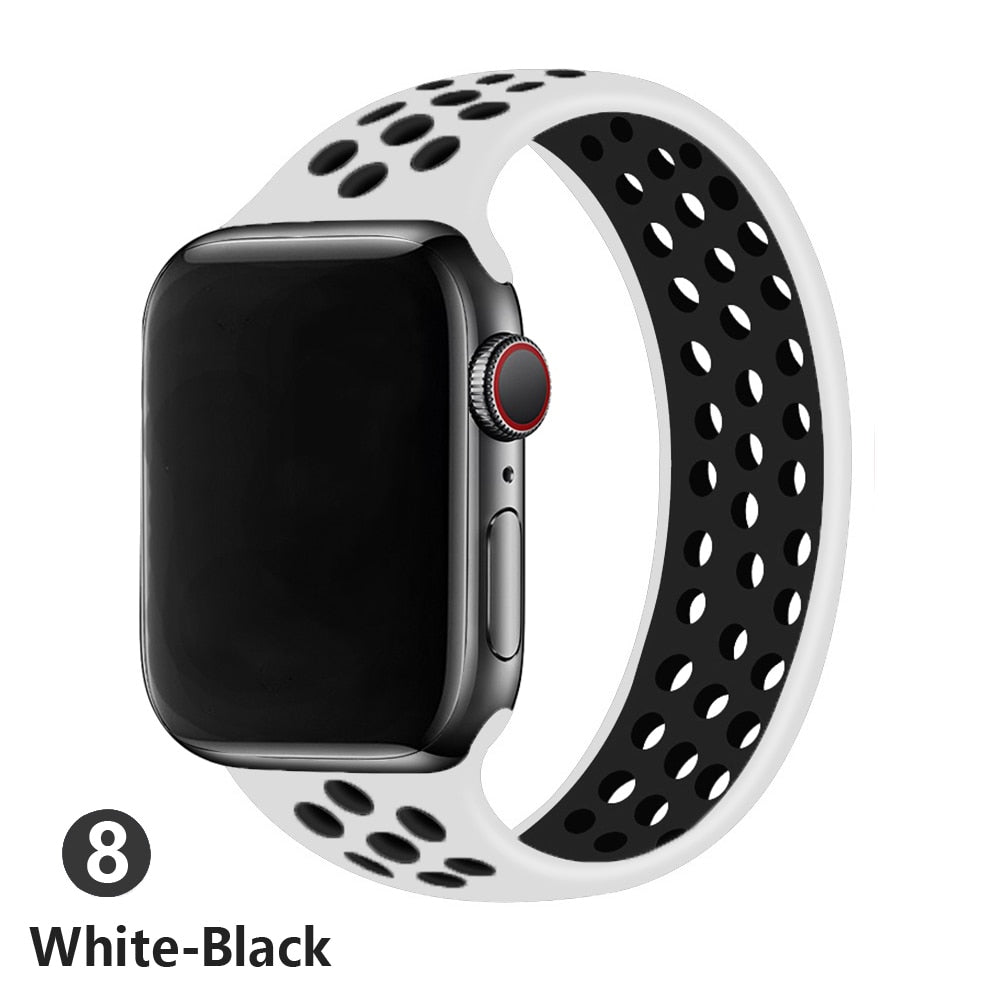 FDK Watch bands Solo Loop for Apple Watch 44mm 40mm 45mm 41mm 38mm 42mm 49mm Elastic Silicone bracelet iWatch Series 8 Ultra 3 SE 6 7 Strap