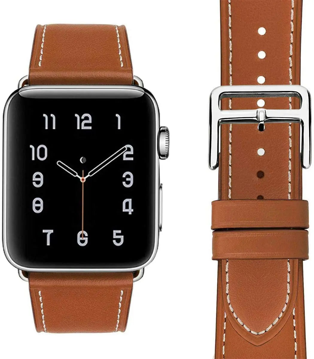 Correas de cuero compatibles con Apple Watch Tamaño 49mm 44mm 40mm 41mm 38mm 42 Pulsera de un solo giro Correa iWatch Ultra Serie 3 4 6 SE 7 8 45mm