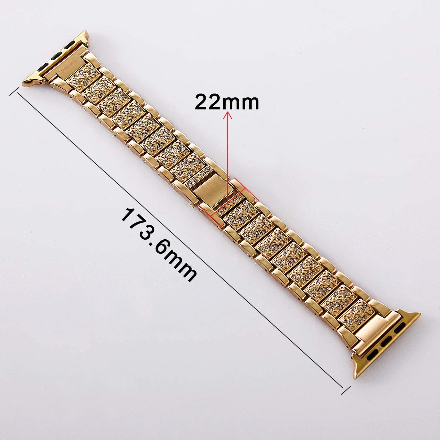 Correa de acero inoxidable para Apple Watch Band 7 6 SE 5 4 41 mm 45 mm 38 mm 42 mm ultra 49 mm Pulsera de diamantes Iwatch Series 8 40 mm 44 mm