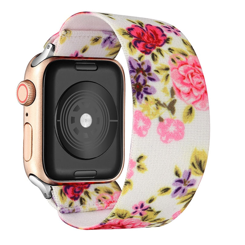 Correa de repuesto elástica de nailon Solo Loop compatible con Apple Watch Series 10, 9, 8, 7, 6, 5, 4, 3, 2 y 1 SE Ultra