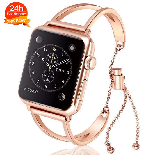 Correas de reloj FDK para mujer, correas de reloj para Apple Watch Band ultra de 49 mm, 41 mm, 42 mm, 45 mm y 44 mm, pulsera de metal de acero inoxidable a la moda para IWatch Series 8, 7, 6, SE 5