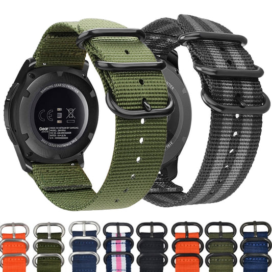 Watch bands 20mm 22mm sports nylon strap for Samsung Galaxy watch 4/3 46mm 42mm active 2 40mm 44mm Gear S3 bracelet Huawei GT2 Pro band