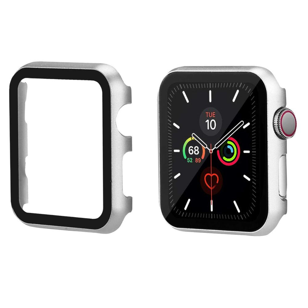 Glass+case for Apple Watch serie 6 5 4 3 SE 44mm 40mm iWatch case 42mm 38mm Bumper+screen Protector Cover Apple watch Accessorie